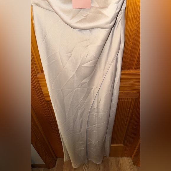 BHLDN Elegant One-Shoulder Cream Dress NWT - Picture 8 of 10